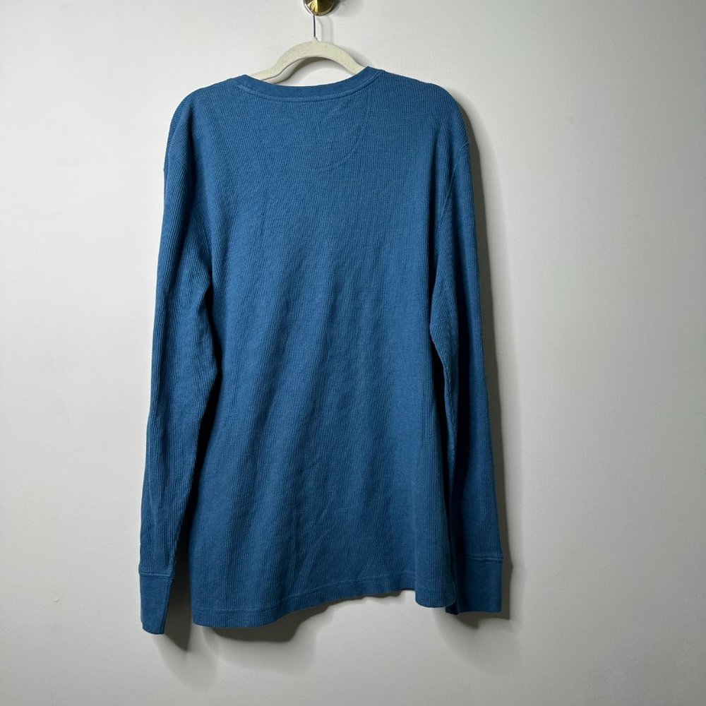 Field & Stream Blue Long Sleeve Waffle Knit Shirt Men's Large NEW - Picture 5 of 5